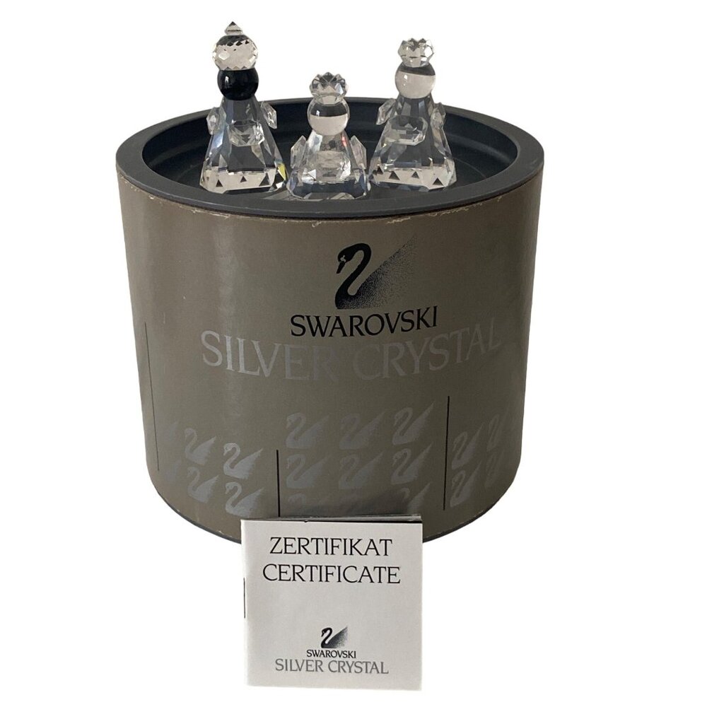 Swarovski Crystal RETIRED Wise Men Figurines #7475 NR200 000 Original Box COA NE